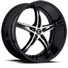 Image of 2 CRAVE No14 MACHINE GLOSS BLK LIP wheel