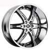 Image of 2 CRAVE No16 CHROME BLACK INSERTS wheel