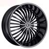 Image of 2 CRAVE No19 BLACK MACHINE STRIPE wheel