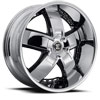 Image of 2 CRAVE No18 CHROME BLACK INSERTS SUV wheel