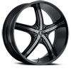 Image of 2 CRAVE No23 BLACK MACHINED SUV wheel