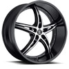 Image of 2 CRAVE No25 BLACK MACHINED SUV wheel