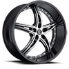 Image of 2 CRAVE No25 BLACK MACHINED INSERTS SUV wheel