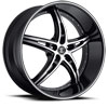 Image of 2 CRAVE No25 BLACK MACHINED STRIPE SUV wheel