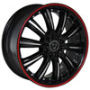 Image of TORO 9017 BLACK RED STRIPE wheel