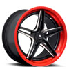 Image of ADVENTUS AVS-1 BLACK RED LIP wheel