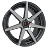 Image of CURVA CONCEPTS C47 GUNMETAL MACHINE FACE wheel