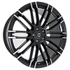 Image of CURVA CONCEPTS C87 BLACK MILLED SPOKE wheel