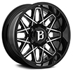 Image of BALLISTIC 818 ATOMIC GLOSS BLACK MILLED wheel