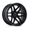 Image of FUEL FUEL FC408 FLIGHT MATTE BLACK GLOSS BLACK LIP wheel