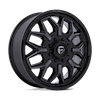 Image of FUEL OFF ROAD D875 FLUX DUALLY GLOSS BLACK BRUSHED FACE GRAY TINT wheel