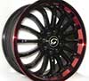 Image of G LINE G601 BLPR BLACK RED LIP wheel