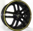 Image of G LINE G817 YL Black Yellow Line wheel