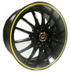 Image of G LINE G824 YL BLACK YELLOW LINE wheel