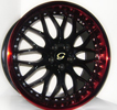 Image of G LINE G901 BLPR Black Red Lip wheel