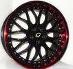 Image of G LINE G901 BLPR Black Red Lip wheel
