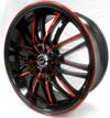 Image of WHITE DIAMOND W3108 RED BLACK wheel