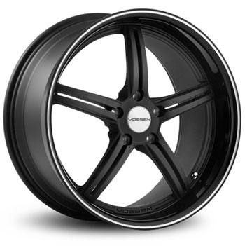 VOSSEN VVS087 MATTE BLACK Matte Black/Gloss Lip/Machined Stripe