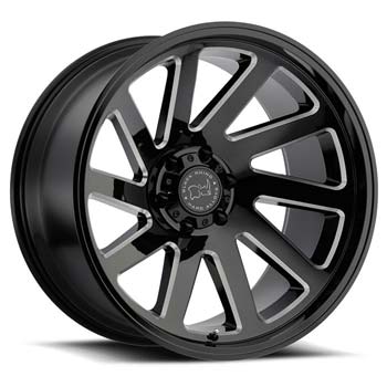 BLACK RHINO THRUST Gloss Black/Milled Spoke