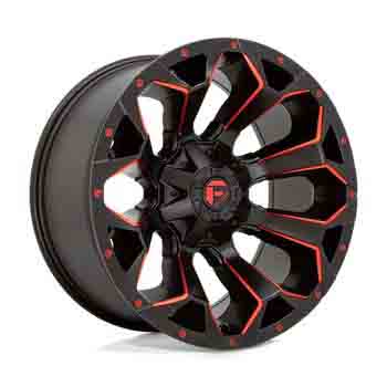 FUEL FUEL D787 ASSAULT MATTE BLACK RED MILLED MATTE BLACK RED MILLED