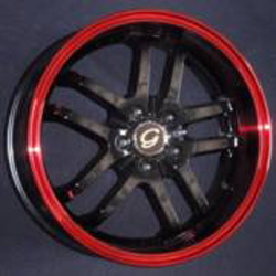 G LINE G817 BLPR BLACK RED LIP Black/Red Lip
