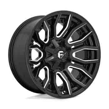 FUEL FUEL D711 RAGE GLOSS BLACK MILLED GLOSS BLACK MILLED