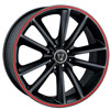Image of TORO 9012 BLACK RED STRIPE wheel