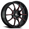 Image of KONIG ILLUSION BLACK RED wheel