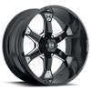 Image of HOSTILE KNUCKLES 6 SPOKE MATTE BLACK MACHINED wheel