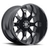 Image of HOSTILE KNUCKLES 8 SPOKE MATTE BLACK MACHINED wheel