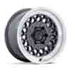 Image of BLACK RHINO BR034 GRAZ GLOSS GUNMETAL MACHINED LIP wheel