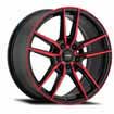 Image of KONIG MYTH BLACK RED wheel