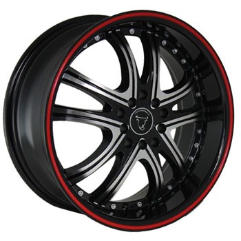 TORO 9036 BLACK RED STRIPE Wheels, Rims - Victoria & Wheel