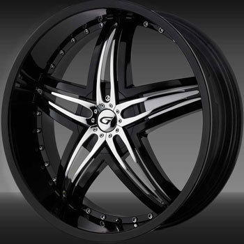 Qty. 1 GIANNA Wheels Black Inserts # G1-20-B Custom 20 X 8.5" Wheel Cap Insert
