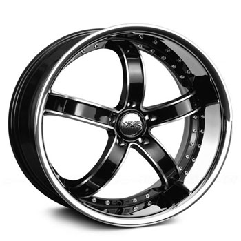 XXR 523 BLACK Black/Chrome Lip