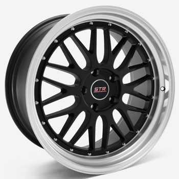 Image of STR RACING STR 601 BLACK - Black/Machined Lip Finish