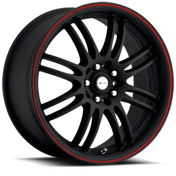 FOCAL 163 F16 MATTE BLACK Matte Black/Red Stripe