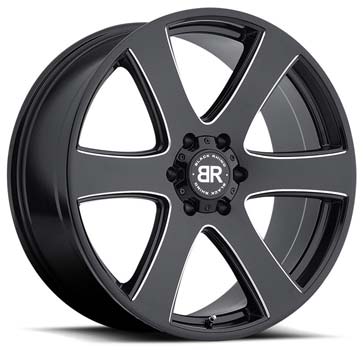 BLACK RHINO HAKA GLOSS BLACK MILLED Gloss Black/Milled Spoke