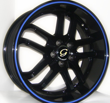 G LINE G817 UL BLACK BLUE LINE Black/Blue Stripe